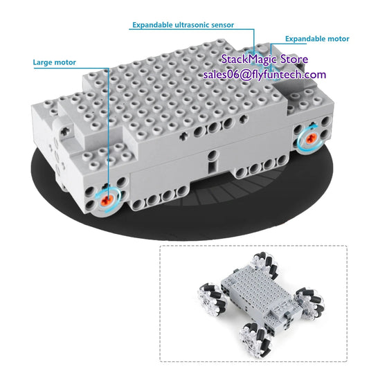 Programming Building Blocks STEAM Programming Technology Mechanical Assembly Plug-in Bricks Science and Education Toys Car