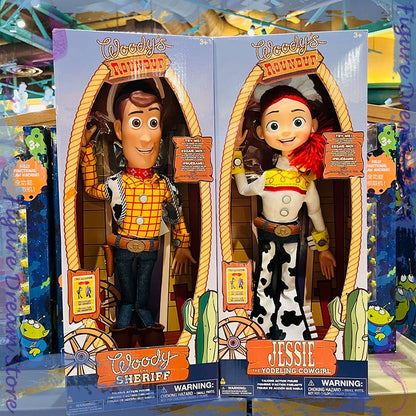 In Stock Hot 40cm Toy Story 4 Talking Woody Action Figures Movie Sound Character Doll Collection Cloth Cowboy Birthday Gifts