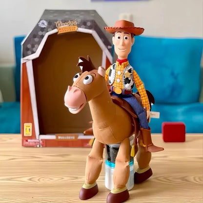 Original Toystory Toy Story 4 Woody Mount Hearts Horse Bullsey 18 Inch Interactive Sound Models Toys Kids Cute Present Hot Gift