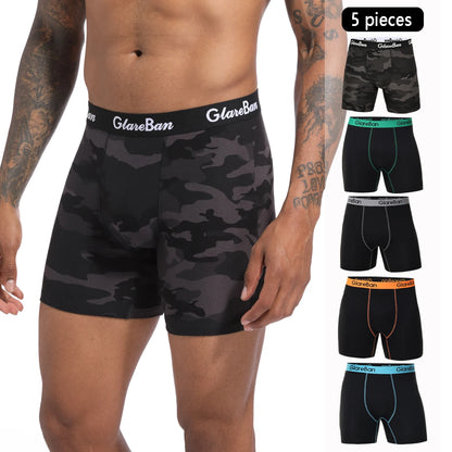 5pcs Set Mid-Long Boxer Shorts Halloween Underwear Male Underpants for Men Homme Boxershorts Slips Soft Panties Brand Sexy