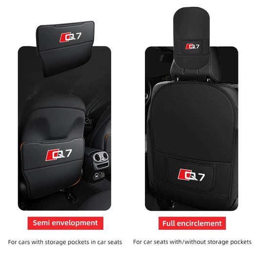 For Audi Q3 Q7 Q8 TT Car Seat Back Anti-Kick Protector Pad Rear Seat Anti-Dirty & Anti-Scratch Mat