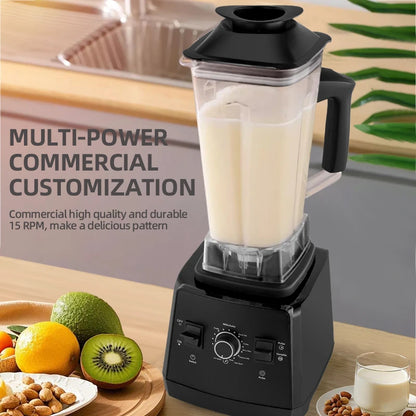 220V Heavy Duty Commercial Blender Juicer Fruit Mixer Professional High Power Food Processor Ice Smoothies BPA Free 2L Jar