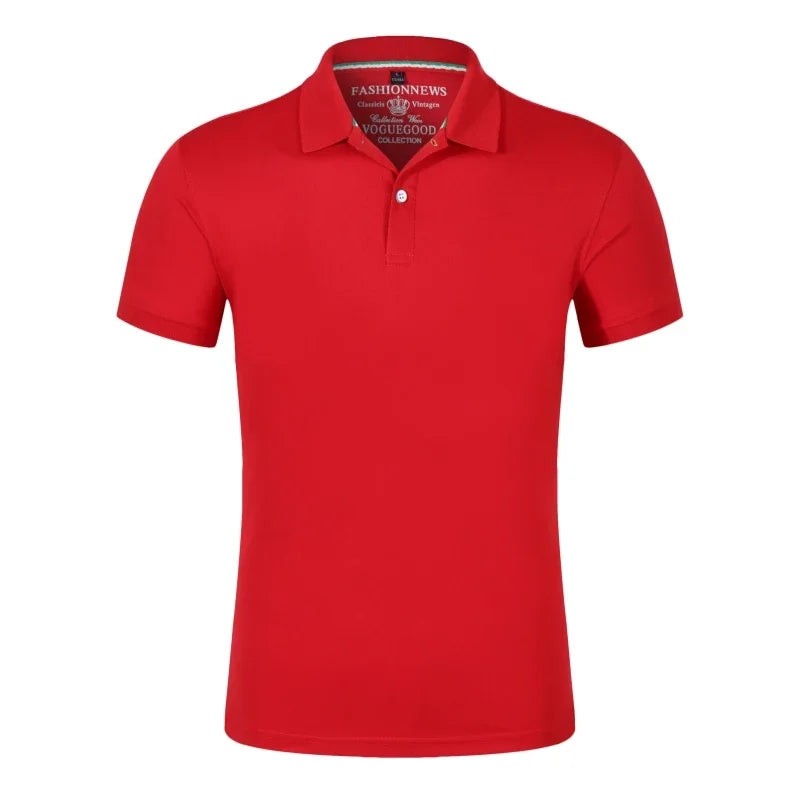Top Quality Summer Short Sleeve Solid Classic Polo Shirts Custom Printed Design Photo Logo For Business Staff Company Uniform
