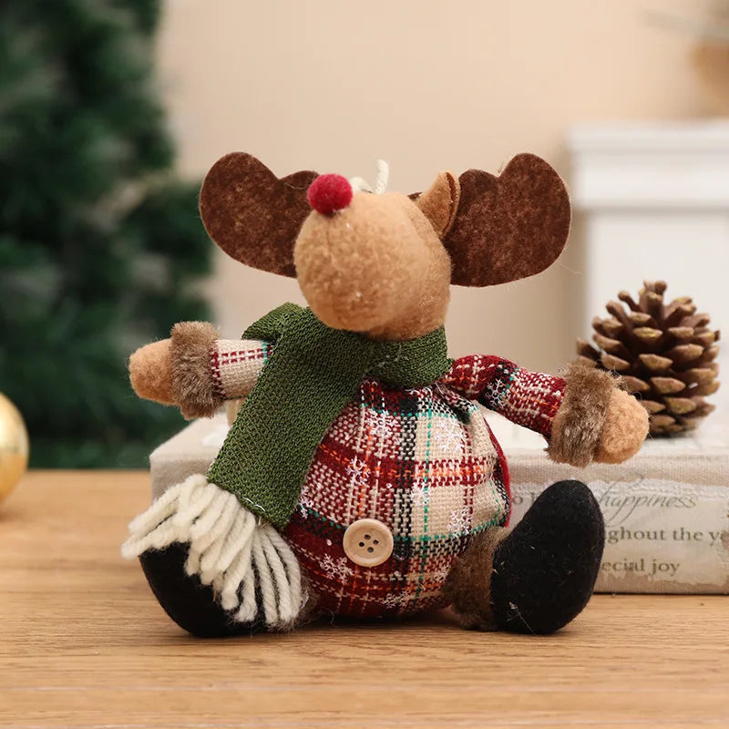 Christmas Santa Doll Decorations For Home 2025 Table Xmas Ornaments Snowman Santa Claus Elk Toys New Year Decor 2026 Noel Gifts