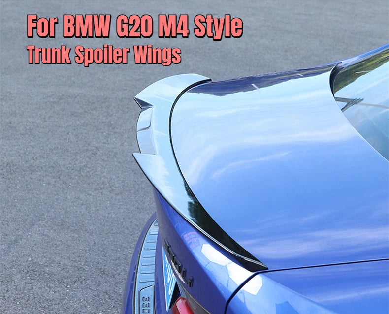 For BMW G20 M4 Style Rear Trunk Tail Wing 3 Series 320i 320d 330i 330d M340i Rear Trunk Spoiler Wings Bodykits Tuning 2019-2023