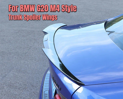 For BMW G20 M4 Style Rear Trunk Tail Wing 3 Series 320i 320d 330i 330d M340i Rear Trunk Spoiler Wings Bodykits Tuning 2019-2023
