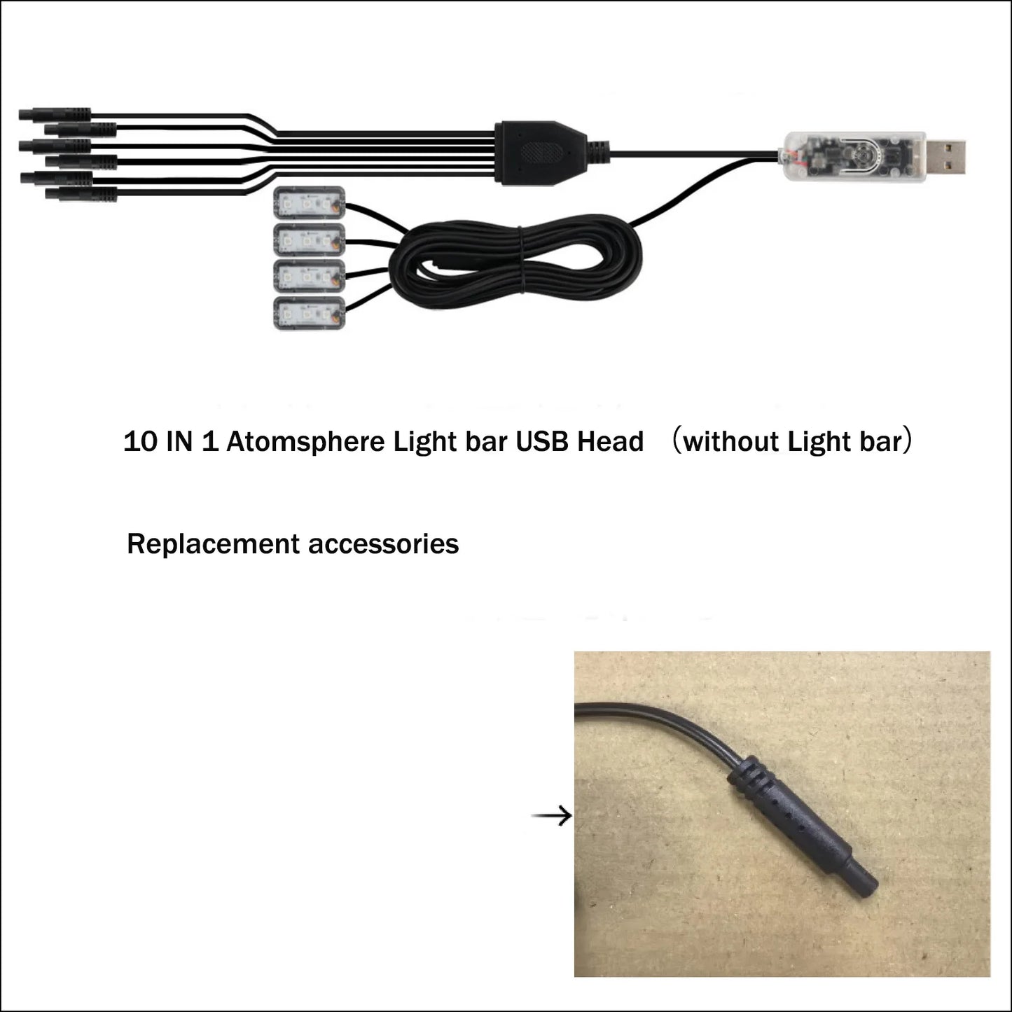 6/10 in 1 Car Led Ambient Lights RGB Symphony Auto Interior Strip Lights Remote/APP Control Decorative Atmosphere Lamp