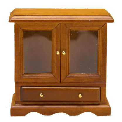 1:12 Dollhouse Miniature Bookcase Showcase Storage Cabinet Locker Display Cabinet Home Furniture Model Toy DollHouse Accessory