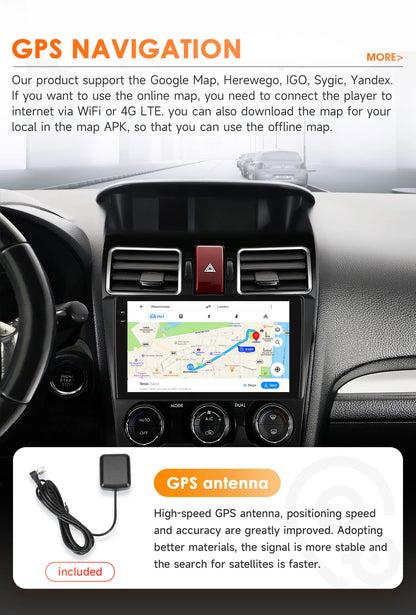 Hizpo Car Intelligent Systems For Subaru Forester WRX and STI XV Crosstrek Impreza 2015 2016 - 2018 Stereo GPS Navi 2din Carplay