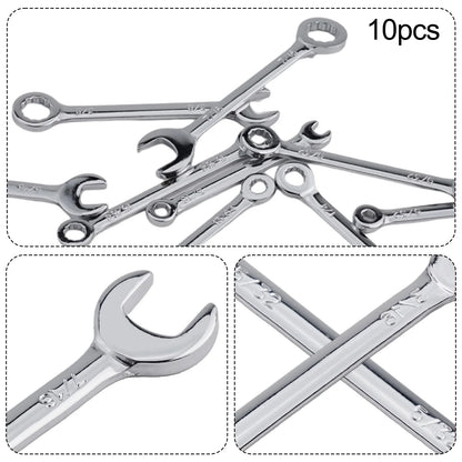 Hand Tool Wrenche Spanner Metric Practical Set Tool Steel 1 Set 10pcs Adjustable Automotive Tool British Repairs