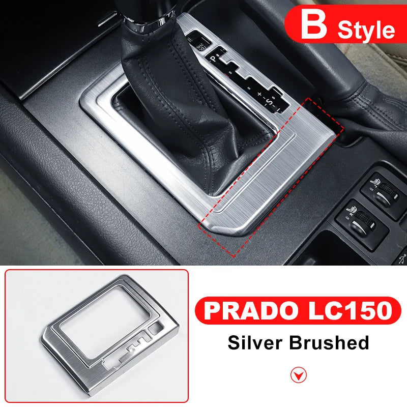 For 2010-2017 Right Rudder Car Toyota Land Cruiser Prado 150 Stainless Steel Panel Gearbox Cover Lc150 J150 Interior Accessories