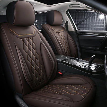 Universal Five-Seater Car Seat Covers Premium Leather Four Seasons Suitable for Most Cars SUVs Off-Road Vehicles
