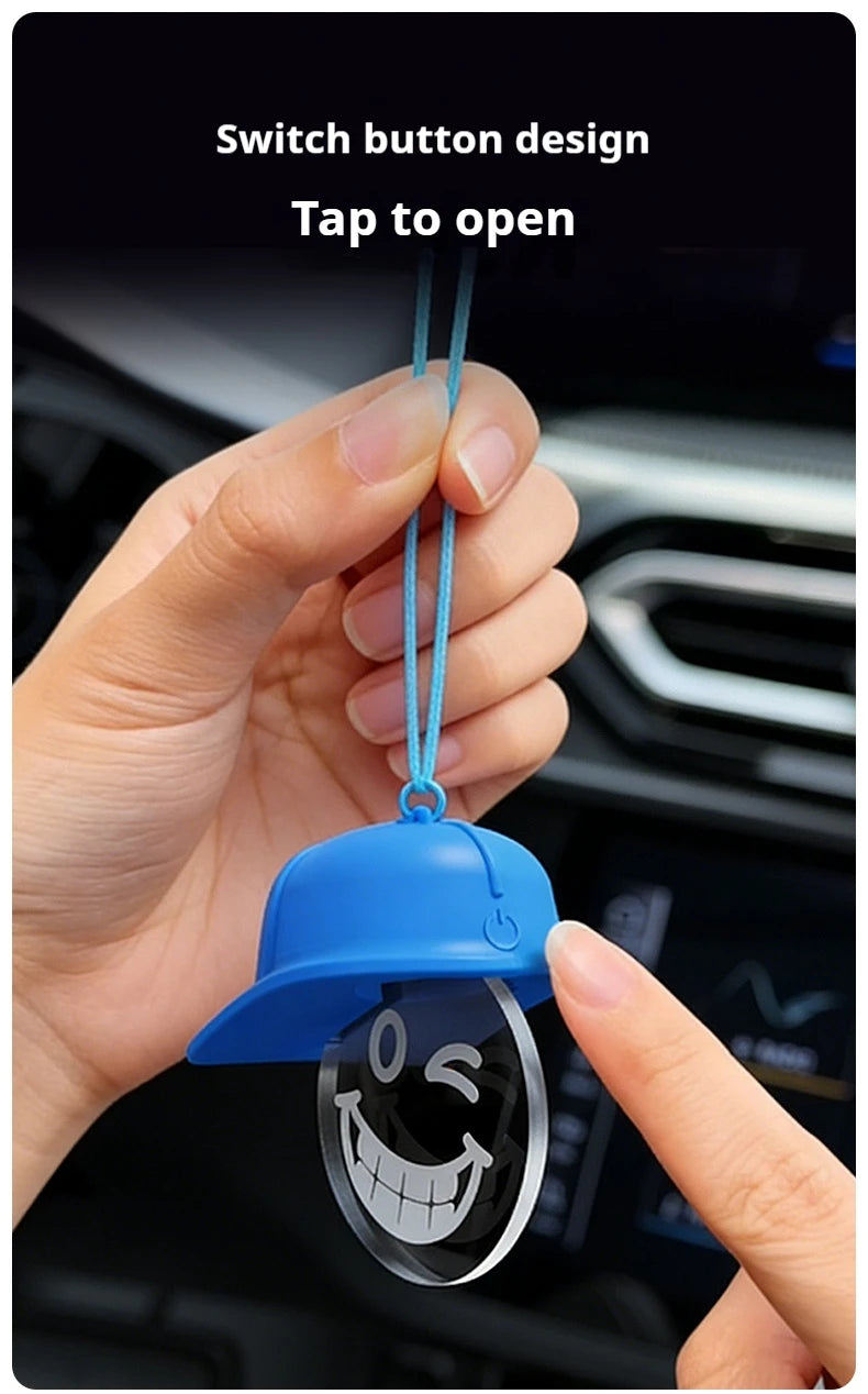 Creative Retro Car Pendant, Luminous Light Bulb Hanging Decoration, High-end Auto Atmosphere Light, Rearview Mirror Decor