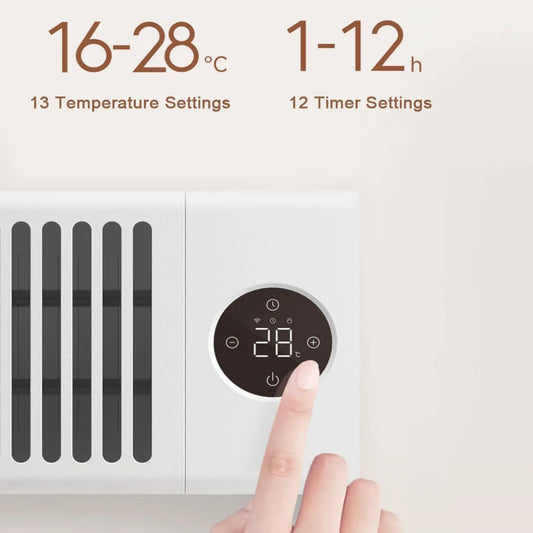 MIJIA Graphene Baseboard Heaters 2nd,Constant Temperature,5S Rapid Heating,2200W Timer Setting,CN Version With Adapter