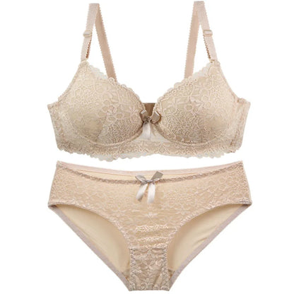 2025 New Sexy Bras Set 34/75 36/80 38/85 40/90 42/95 44/100 BC Cup Underwear For Women Push Up Bow Lingerie