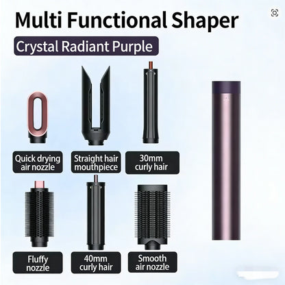 SenCiciMen 6-in-1 Multi Hair Styler, Hot Air Brush, Curling Iron & Hair Dryer, Multifunctional Curling Barrel for Daily Hair Sty