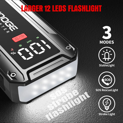 PGNOOGE 6000A 26800mAh Car Jump Starter, Car Battery Booster, Car Jump Starter Power Bank, Car Starter, Portable Battery Pack