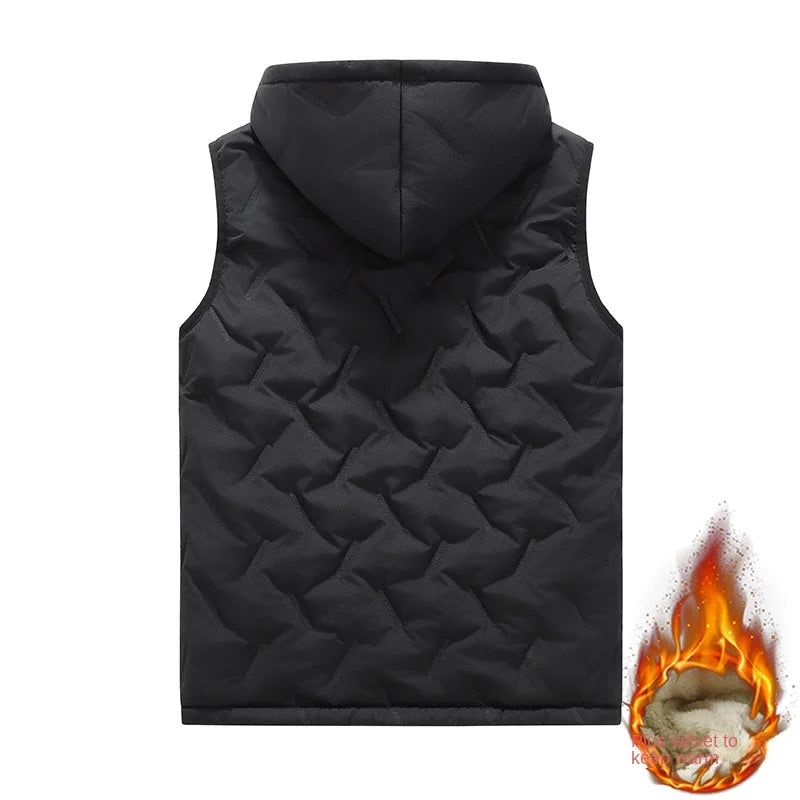 Cross-border Exclusive Plus Thickened Fluffy Men's 2025 New Autumn/Winter Warm Cotton Jacket Men's Cotton Vest