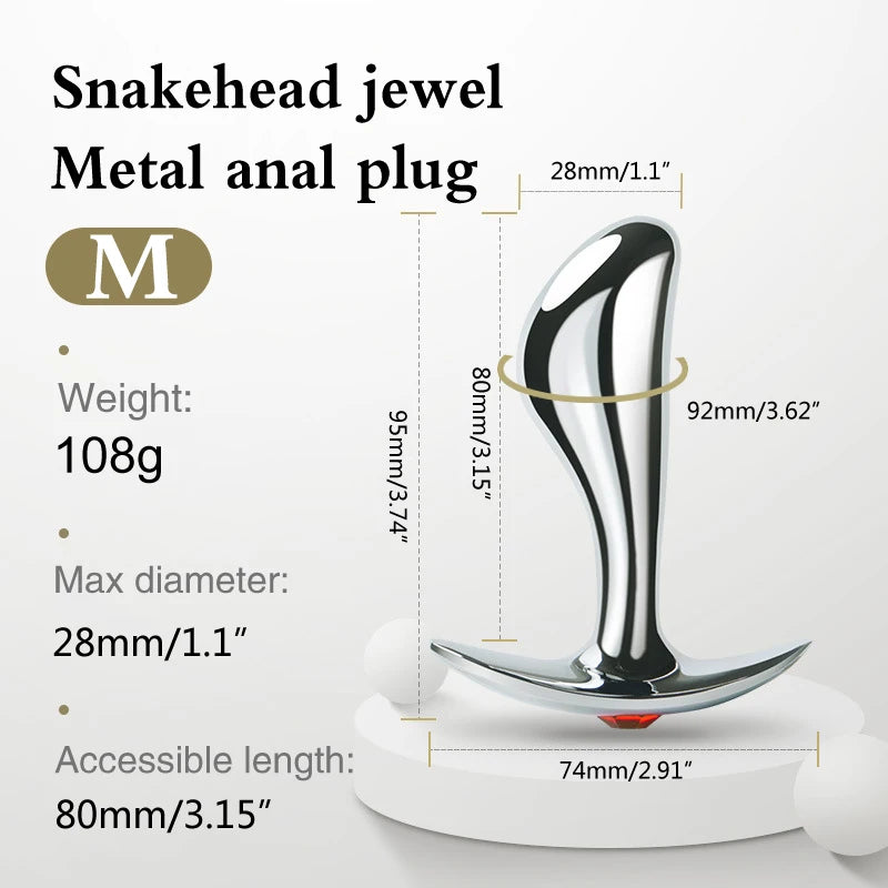 Metal Anal Plug P Spot Stimulator Prostate Massager Wear Outdoors Butt Plug Wearable Sex Toys for Men and Women Adult Sex Toys