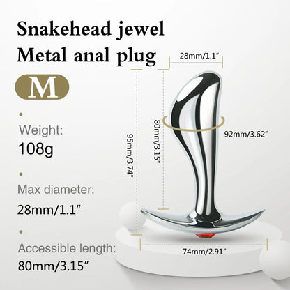Metal Anal Plug P Spot Stimulator Prostate Massager Wear Outdoors Butt Plug Wearable Sex Toys for Men and Women Adult Sex Toys
