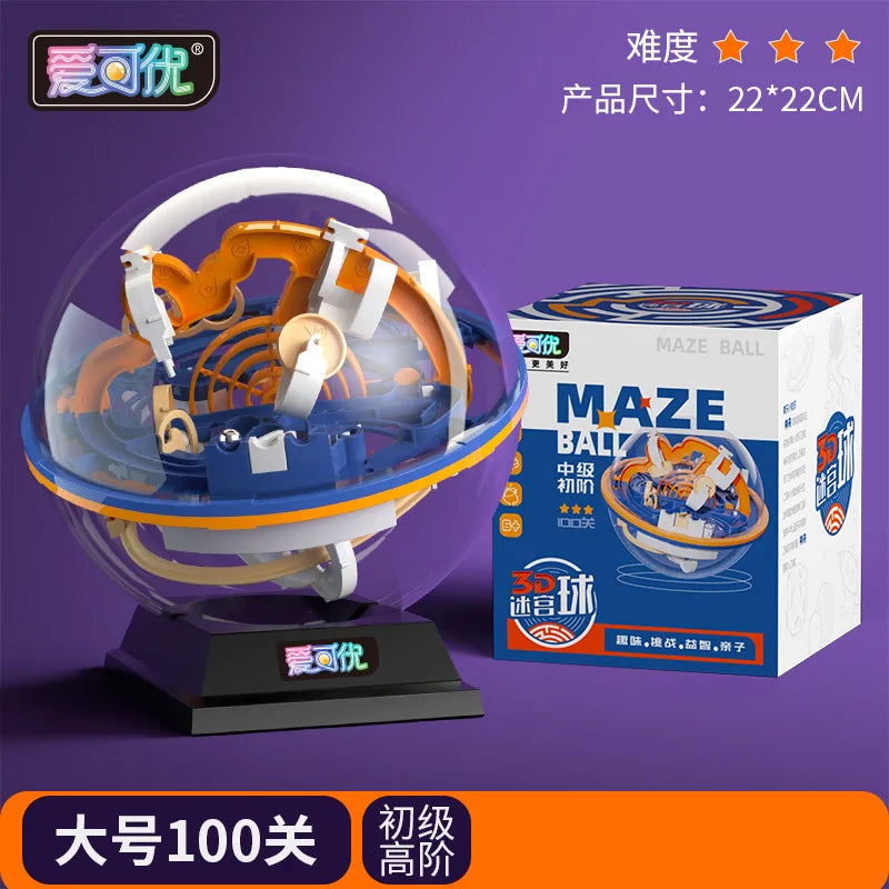 3d Stereo Maze Ball Educational Toys For Children Boys Logic Thinking Training Birthday Gift Brain Teaser Game Plaything