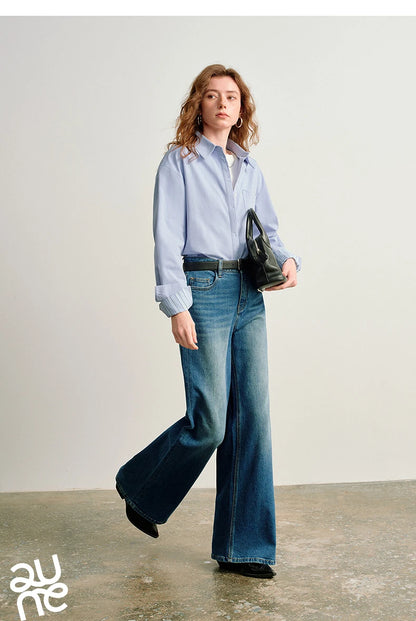TOYOUTH Women Easy Morning Lazy Shirts 2026 Spring New Wrinkle-Resistant Low-Maintenance Light Spring Cotton Blouses