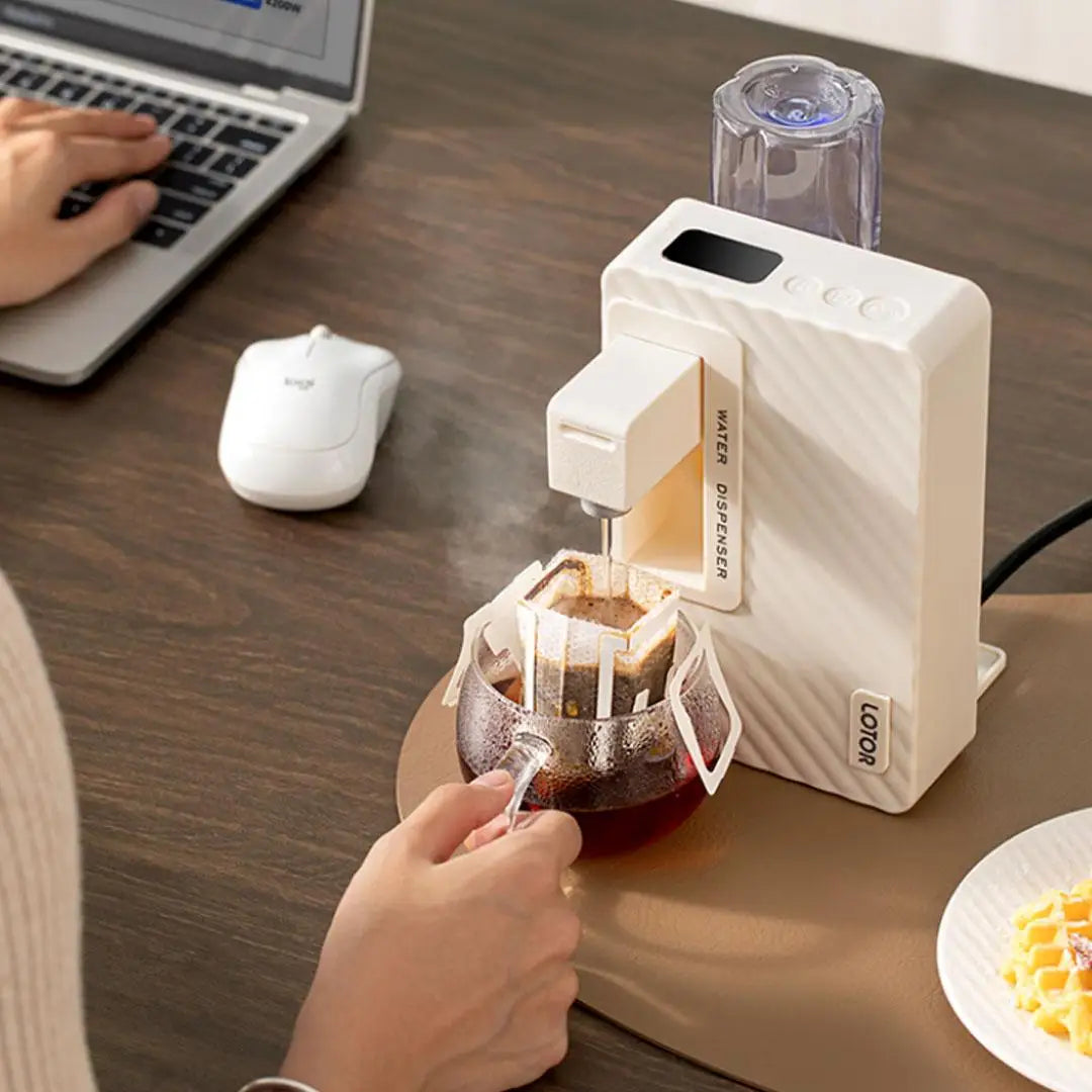 LOTOR  220V Portable Instant Hot Water Dispenser Foldable Desktop Tea Water Machine