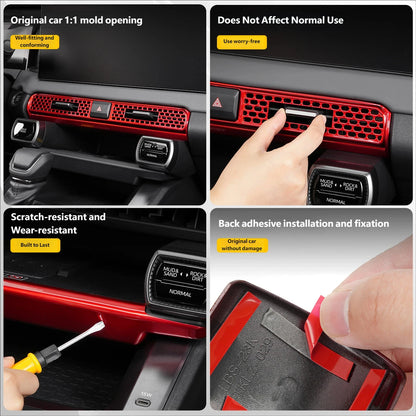 For Toyota RAV4 XA60 2026 ABS Red Gear Shift Cover Trim Central Control Strip Air Outlet Trim Interior Decoration Accessories