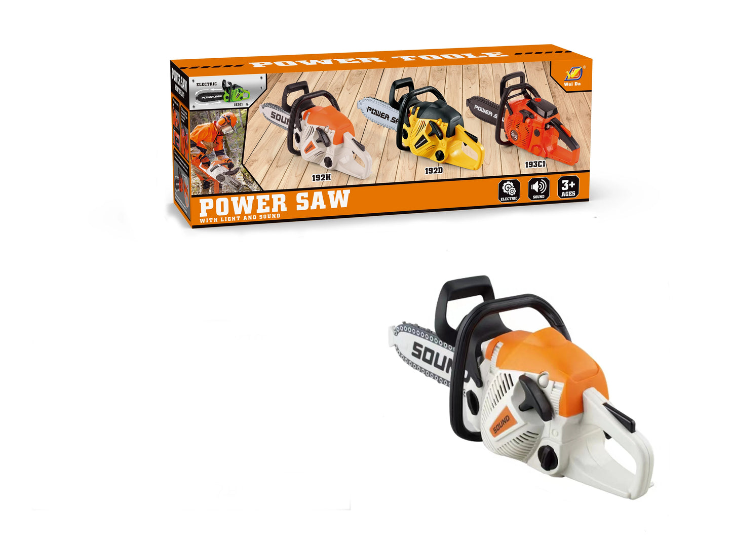Simulated Logging Chainsaw Toy, Children's Pretend Play Tool, Outdoor Chainsaw Toy Tool Set