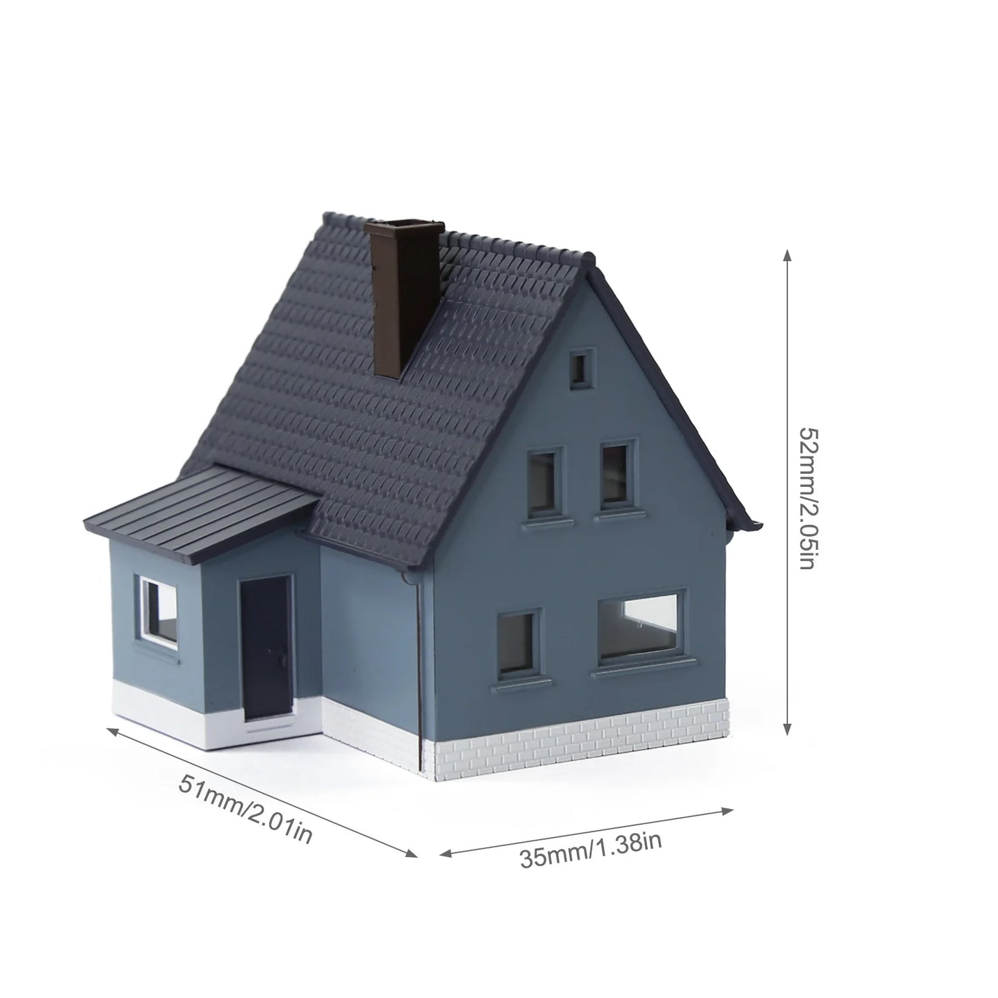 Evemodel N Scale Model Dwelling House Pre-built Painted Two-story Building