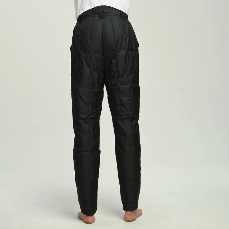 Thiened High Waist down Pants Men's Winter Outerwear Indoor Wear Large Size Warm Cotton Trousers for Middle-Aged And ly