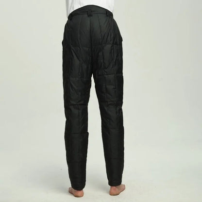 Thiened High Waist down Pants Men's Winter Outerwear Indoor Wear Large Size Warm Cotton Trousers for Middle-Aged And ly