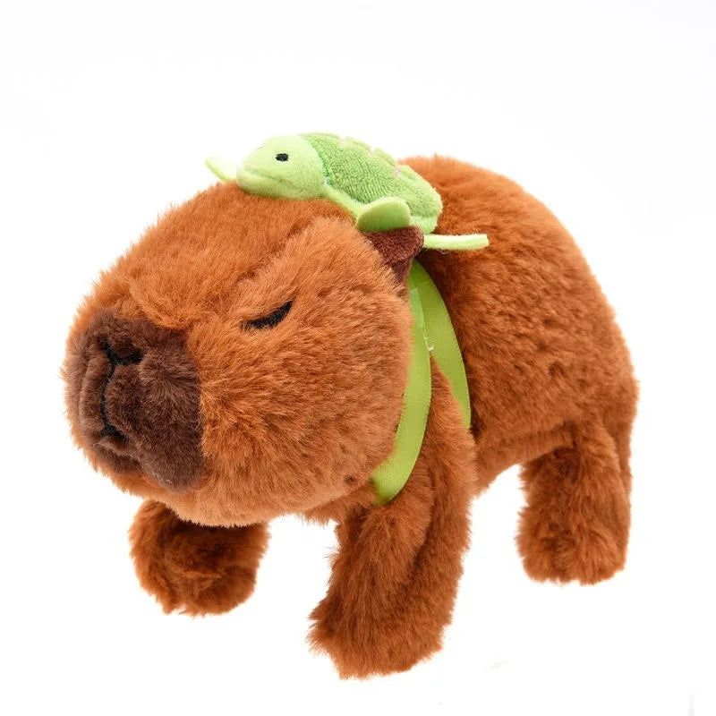 2026 Cross-border Simulation of Electric Plush Capibala Dolls Can Walk and Cry Electronic Pet Capybara Children's Toys