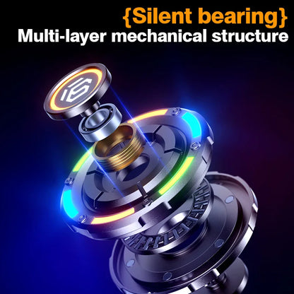YIJOO 3in1 EDC Metal Pushing Card Hand Spinner Papa Coin Adults Creative Fidget Toys For Men 2024 New Stress Reliever Gifts