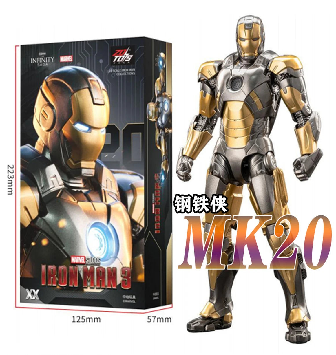 ZD Toys Iron Man Action Figure Joint Movable MK1 MK3 MK6 MK7 MK42 MK45 MK50 MK85 MK17 MK33 MK39 Adult Collection Figure Gift