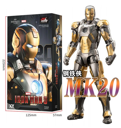 ZD Toys Iron Man Action Figure Joint Movable MK1 MK3 MK6 MK7 MK42 MK45 MK50 MK85 MK17 MK33 MK39 Adult Collection Figure Gift