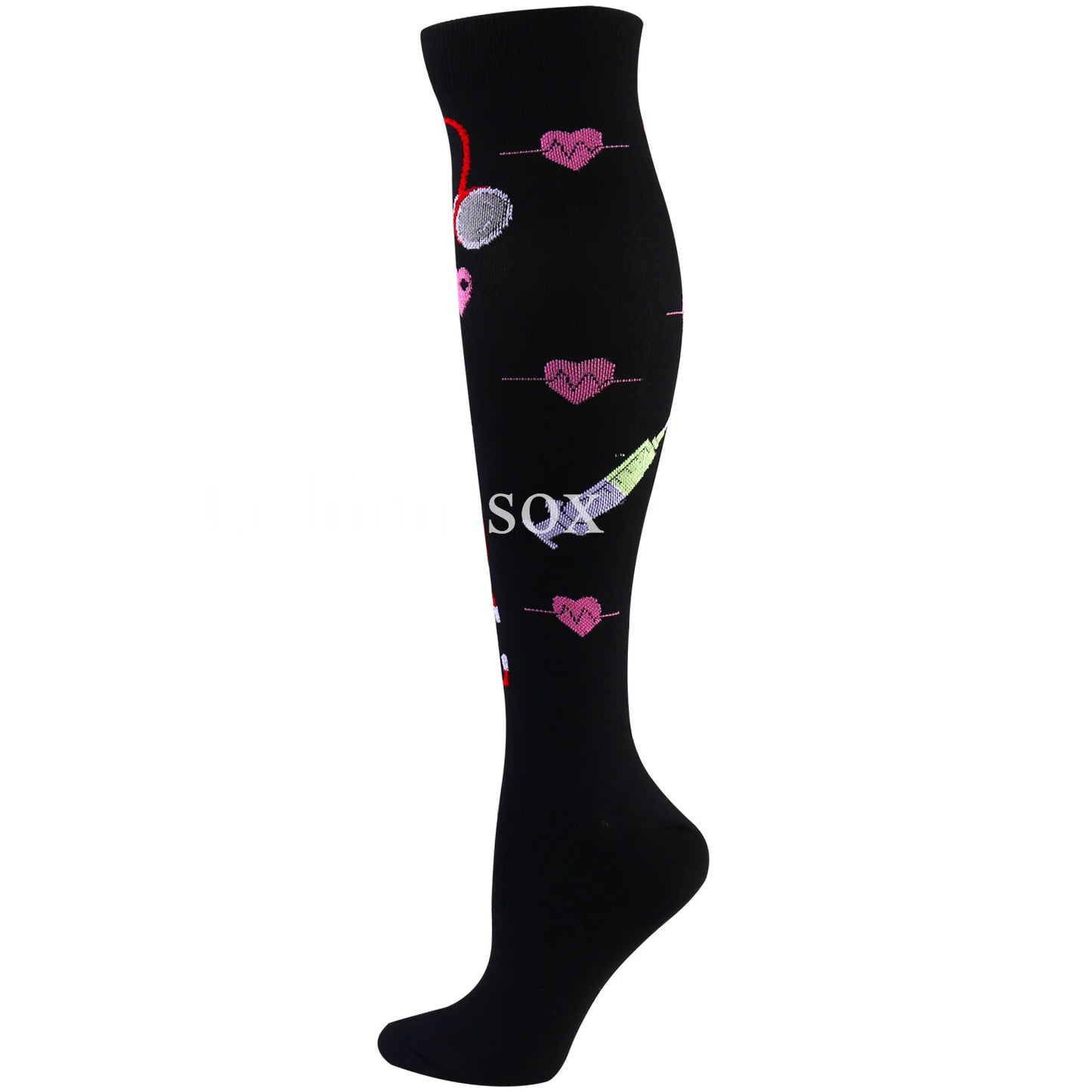 1Pair New Compression Stockings 20-30Mmhg Knee High Sports socks Fit Medical Varicose Veins Pregnant  Edema Diabetes Circulation
