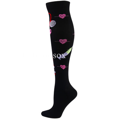 1Pair New Compression Stockings 20-30Mmhg Knee High Sports socks Fit Medical Varicose Veins Pregnant  Edema Diabetes Circulation