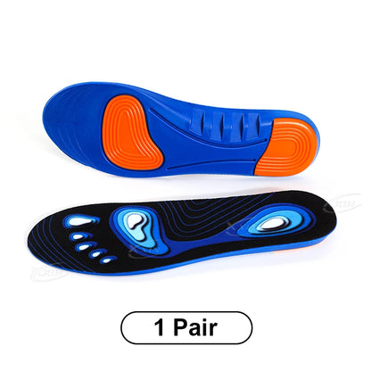 【Xxin】Elastic  Sports Insole Memory Silicone Gel Insoles Breathable Shoe Inserts Men Women Comfortable Shoe Pad Size 34-45