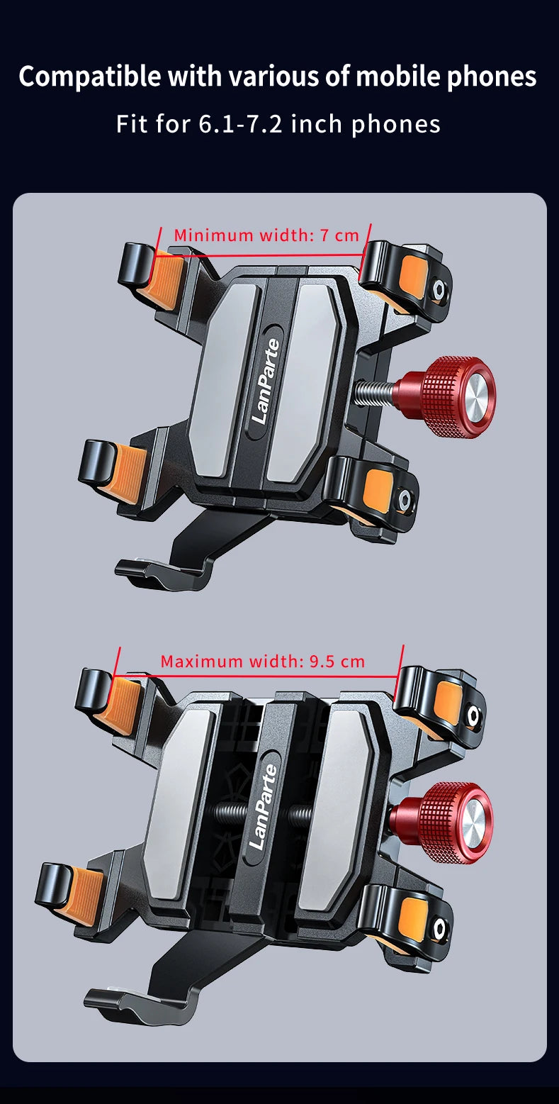 Apex Rush Car Phone Holders  360°Adjustable Metal Five-Claw Phone Clamp Military-Grade Strongest Suction Car Mount