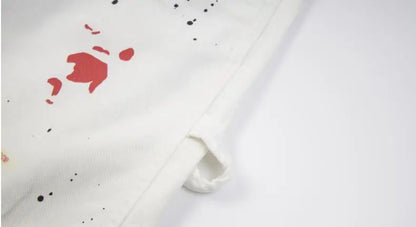 New 2025 Novelty High Zipper Ink Tactics Heavy Skateboard Street Cotton Casual Shorts Kanye Hip-hop Parkour Cargo #AA2
