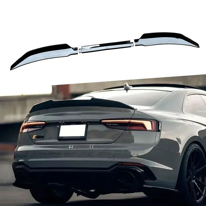 For Audi Accessories A5 S5 RS5 Coupe 2-Door B9 2018-2025 Car Ducktail Rear Wing Spoiler Gloss Black Rubber Universal 121cm