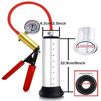 Acrylic Penis Pump Manual Penis Enlarger Sex Toy For Men Vacuum Pump Male Masturbation Penis Extender Trainer Adults Sex Product
