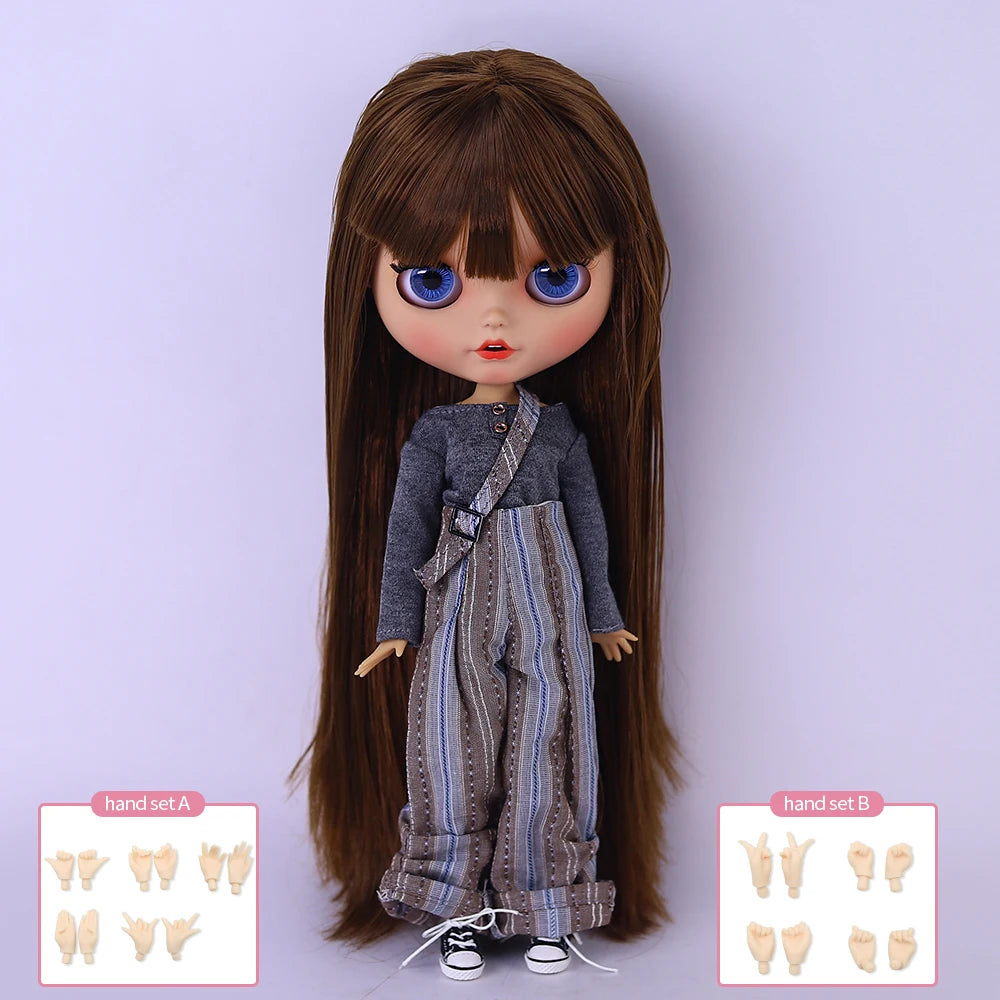ICY DBS Blyth 1/6 BJD30cm Brown Hair Open End Doll, please refer to the doll options selection, suitable for gift giving