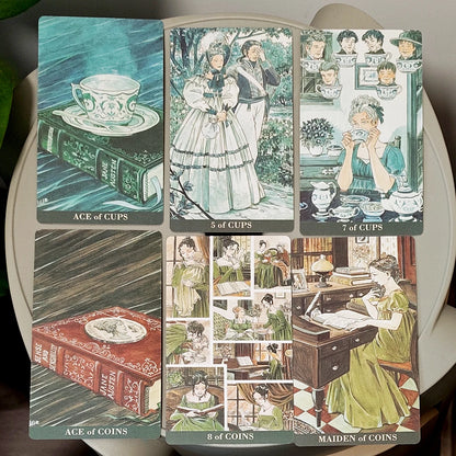 Jane Austen Tarot in Rigid Box - A Regency Romance Divination Deck for Literature Lovers, 78-Card Deck 12*7cm