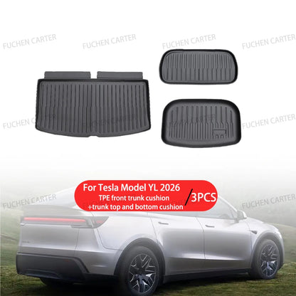 For Tesla NEW Model YL Launch 2026+ Car Floor Mats Car Four Seasons Waterproof Non-slip Floor Mat TPE Special Car Accessories