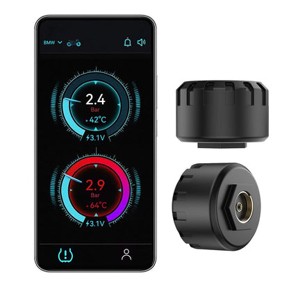 Motorcycle Tire Pressure Monitoring System Bluetooth TPMS for Motorcycles  Real-Time Tire Pressure & Temperature Monitor with