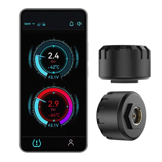 Motorcycle Tire Pressure Monitoring System Bluetooth TPMS for Motorcycles  Real-Time Tire Pressure & Temperature Monitor with
