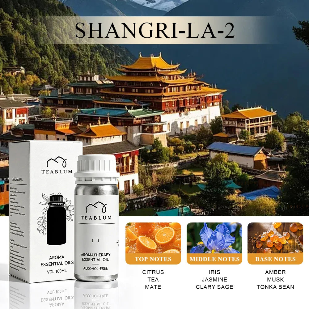 TEABLUM 100ML Aromatic Hotel Essential Oil Hotels Home Air Freshener Pure Plant Essential Oil Alcohol Free for Electric Diffuser