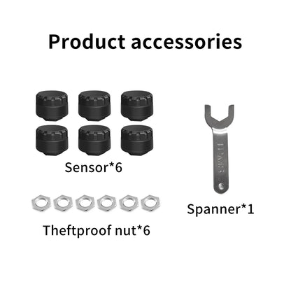 2026 Bluetooth External Tire Pressure Monitor BT TPMS Sensor For Motorcycle Car Van RV and Truck APP View 6 Major Abnormal Alarm